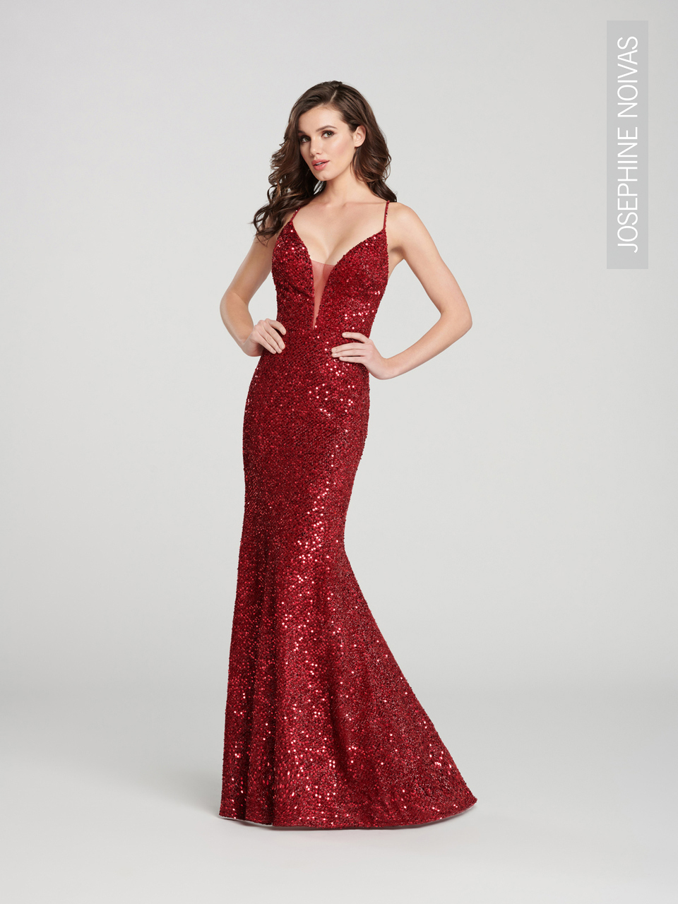 vestido festa sereia marsala