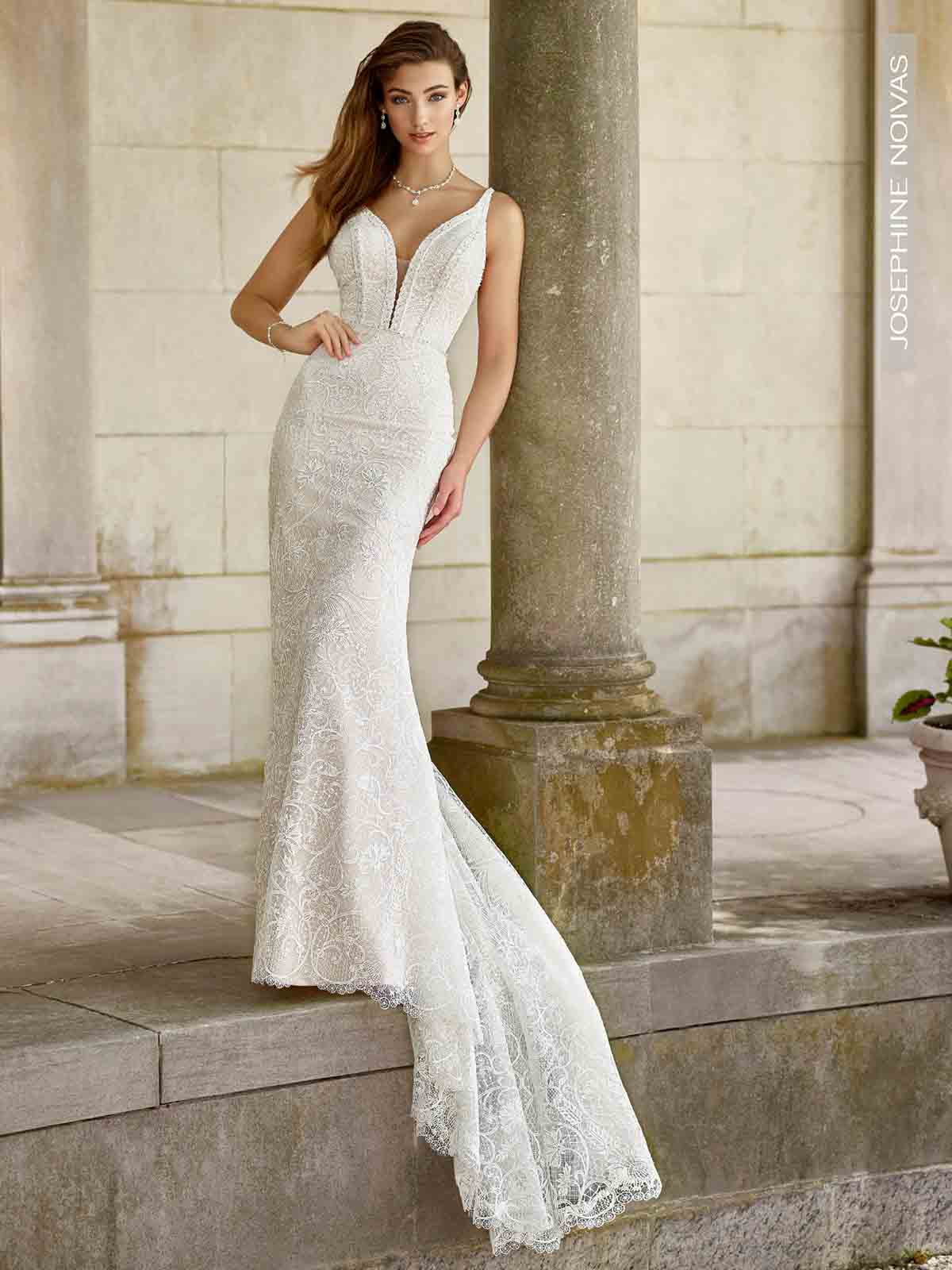 vestido de noiva decote profundo